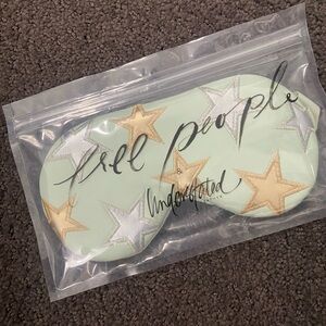 Free People Mint Sleep Mask with Gold and Silver Stars‎